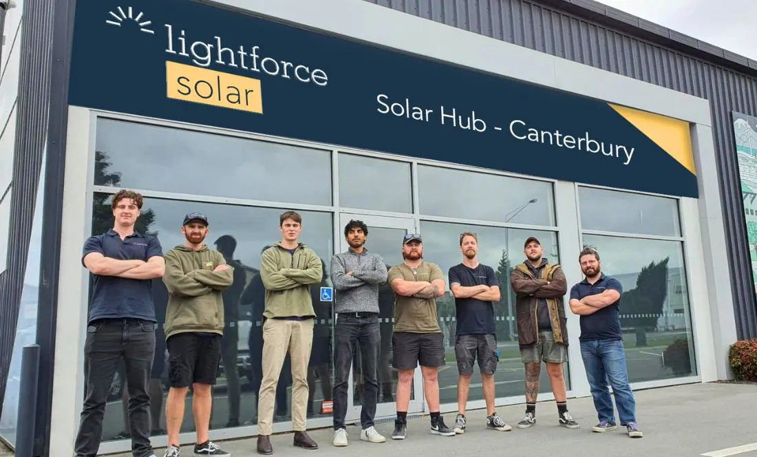 Lightforce solar hub team group photo